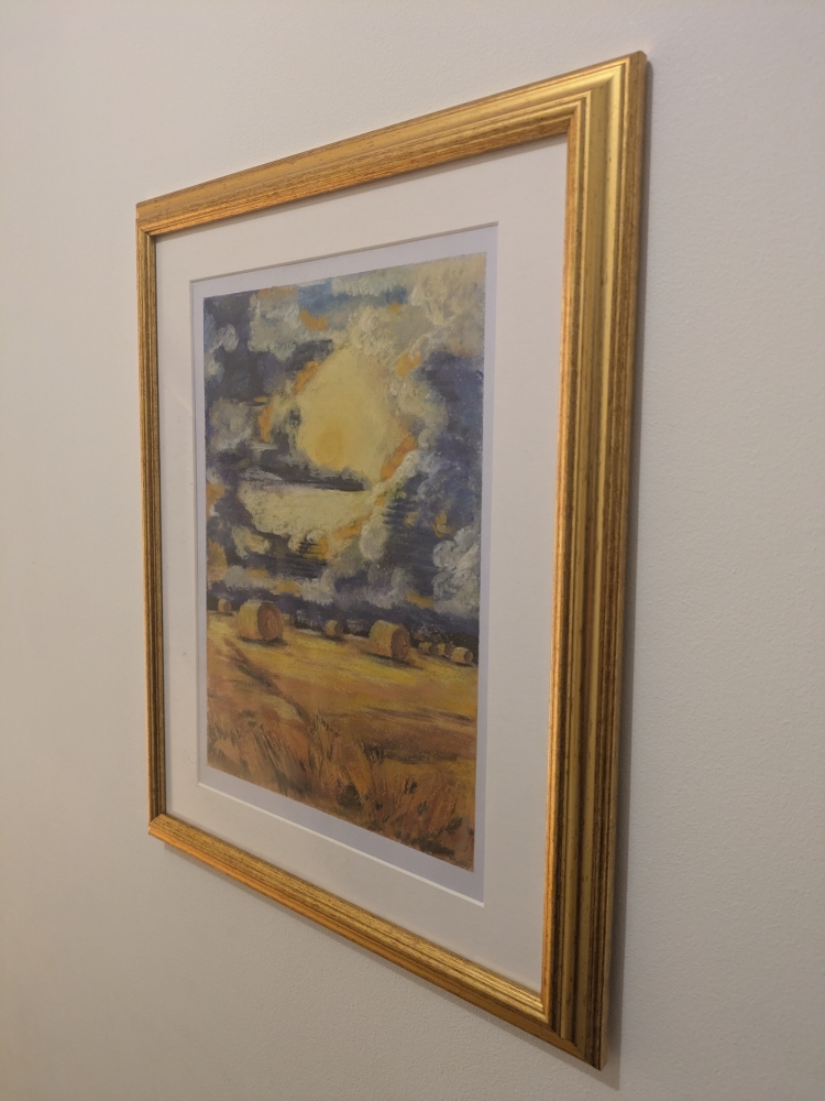 Golden Fields – Set of 2 Framed Pastel Paintings