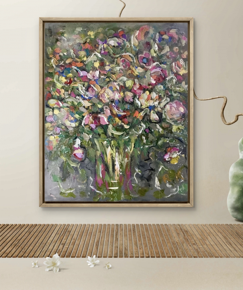 Golden Garden” – Original Oil Painting on Canvas