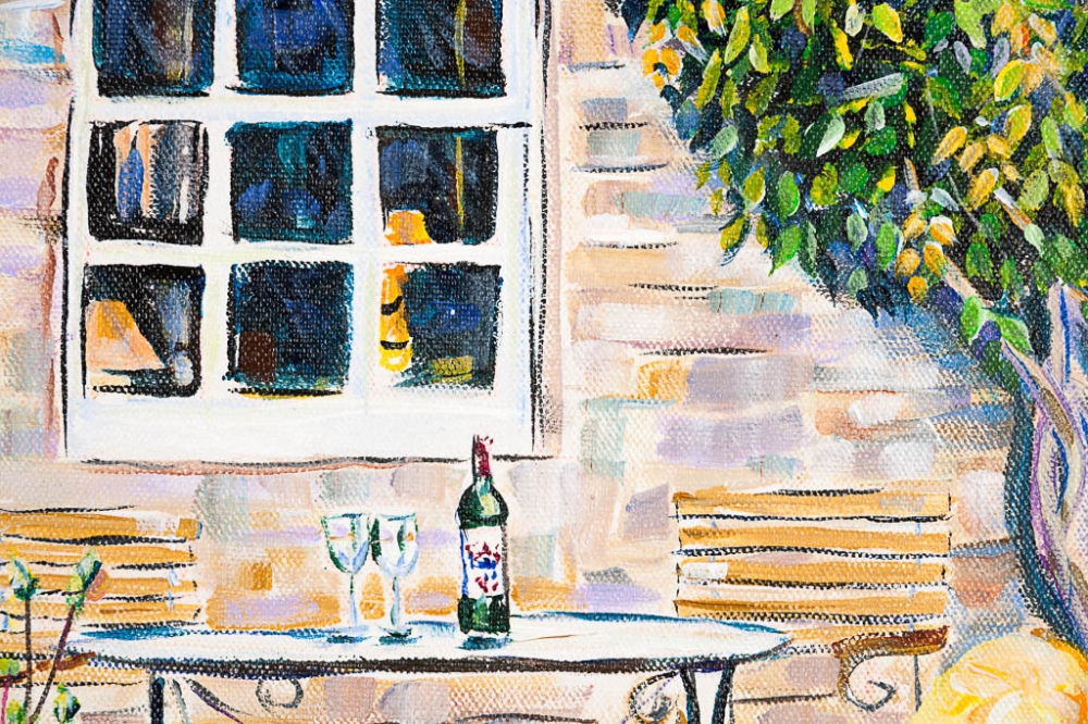 Wine O'clock in the Rose garden