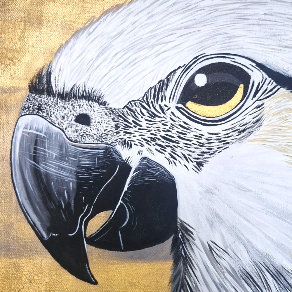 Its the gold in the eye.