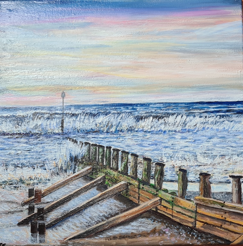 Hornsea with old pier