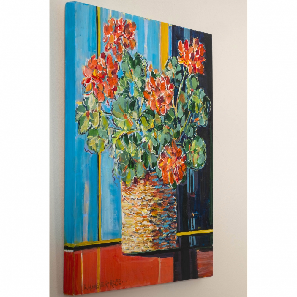 Still Life, Geranium in a Basket