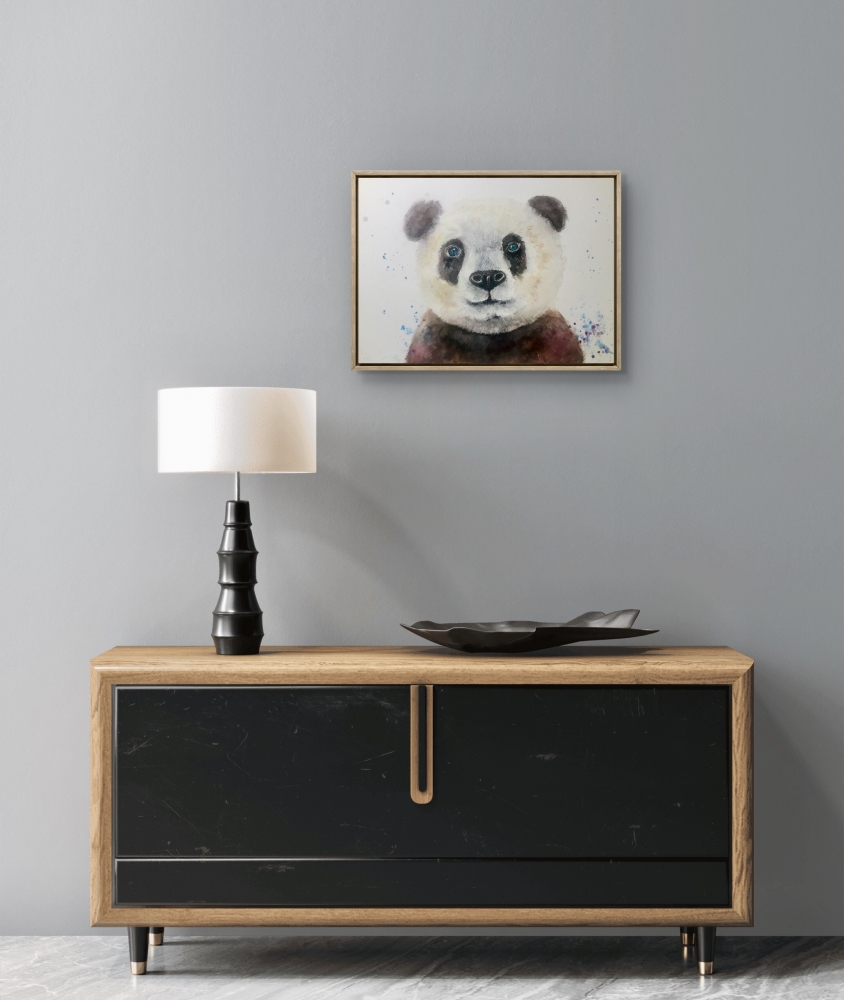 Gentle Eyes of the Panda – Original Watercolor Portrait