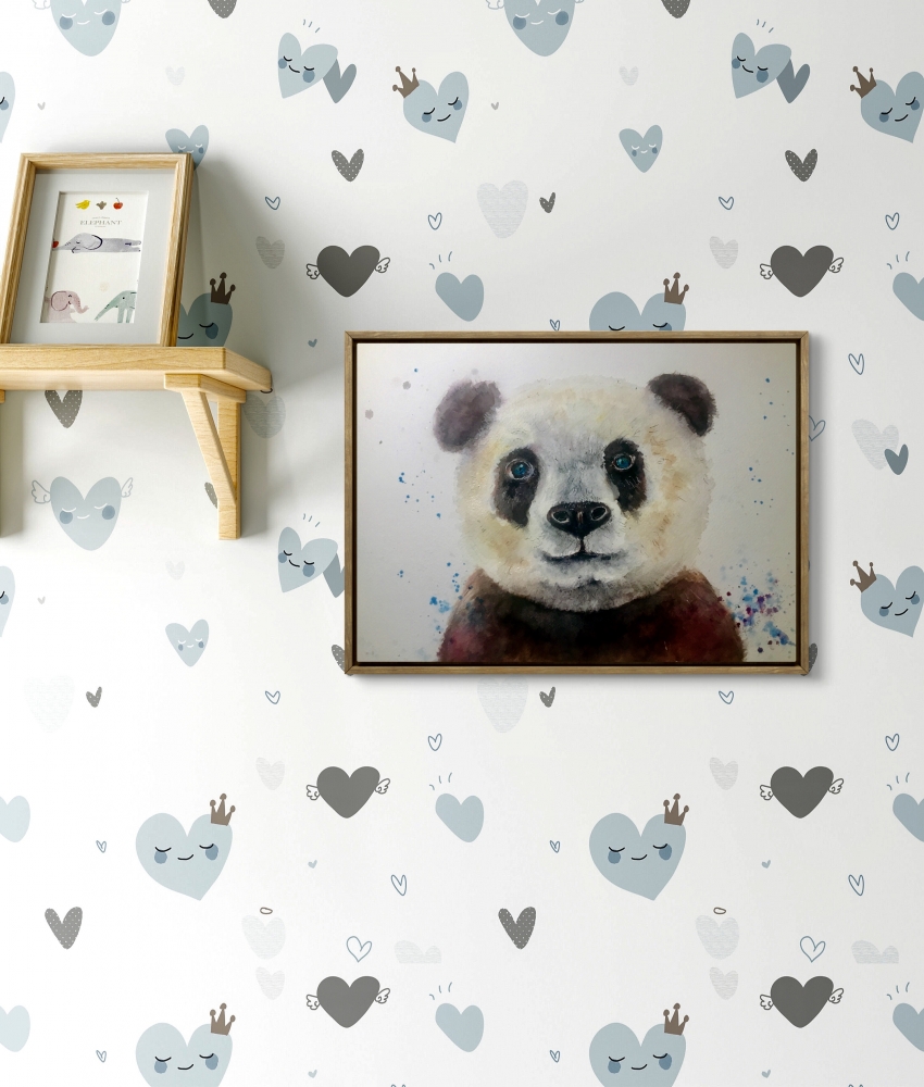 Gentle Eyes of the Panda – Original Watercolor Portrait