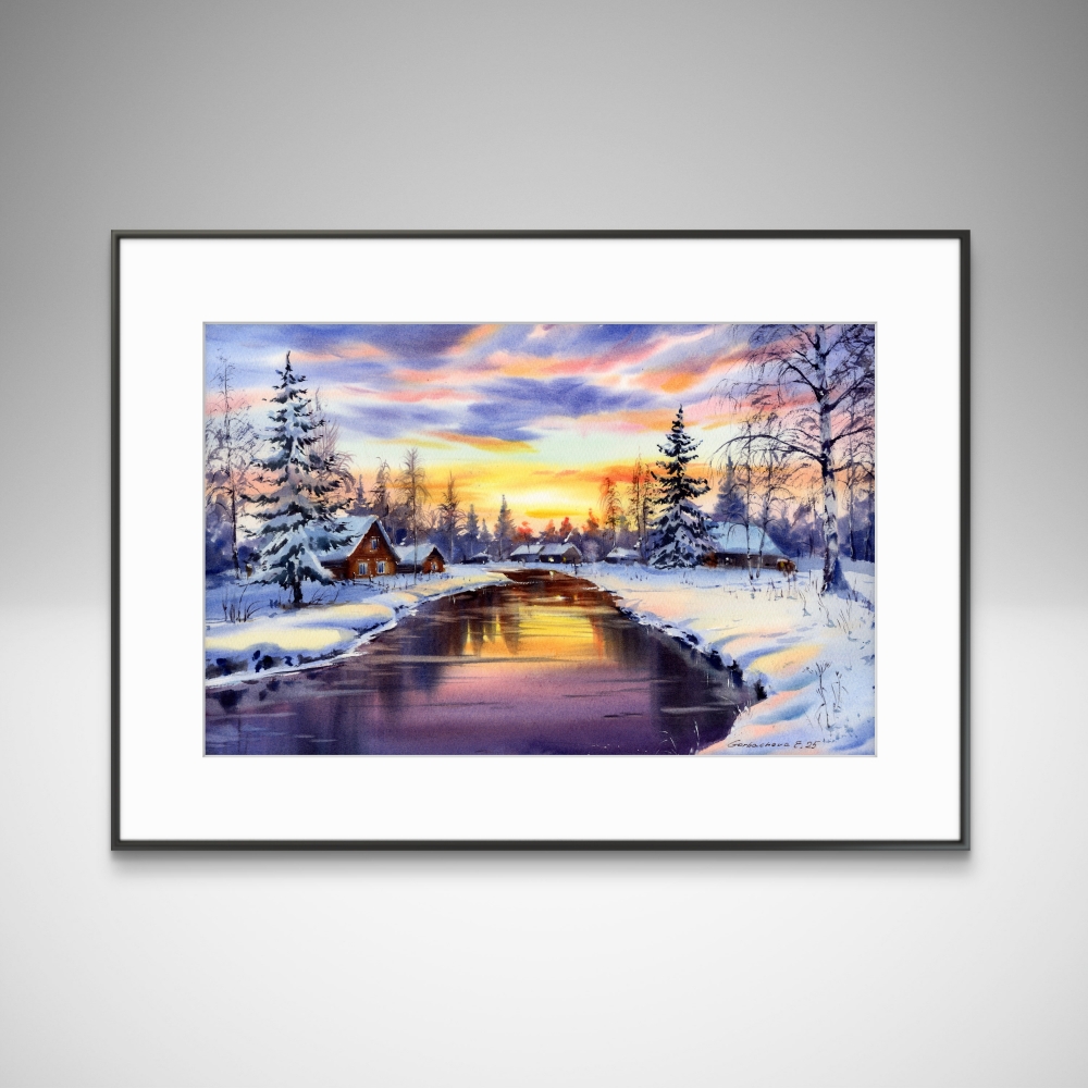 Whispers of Winter Sunset