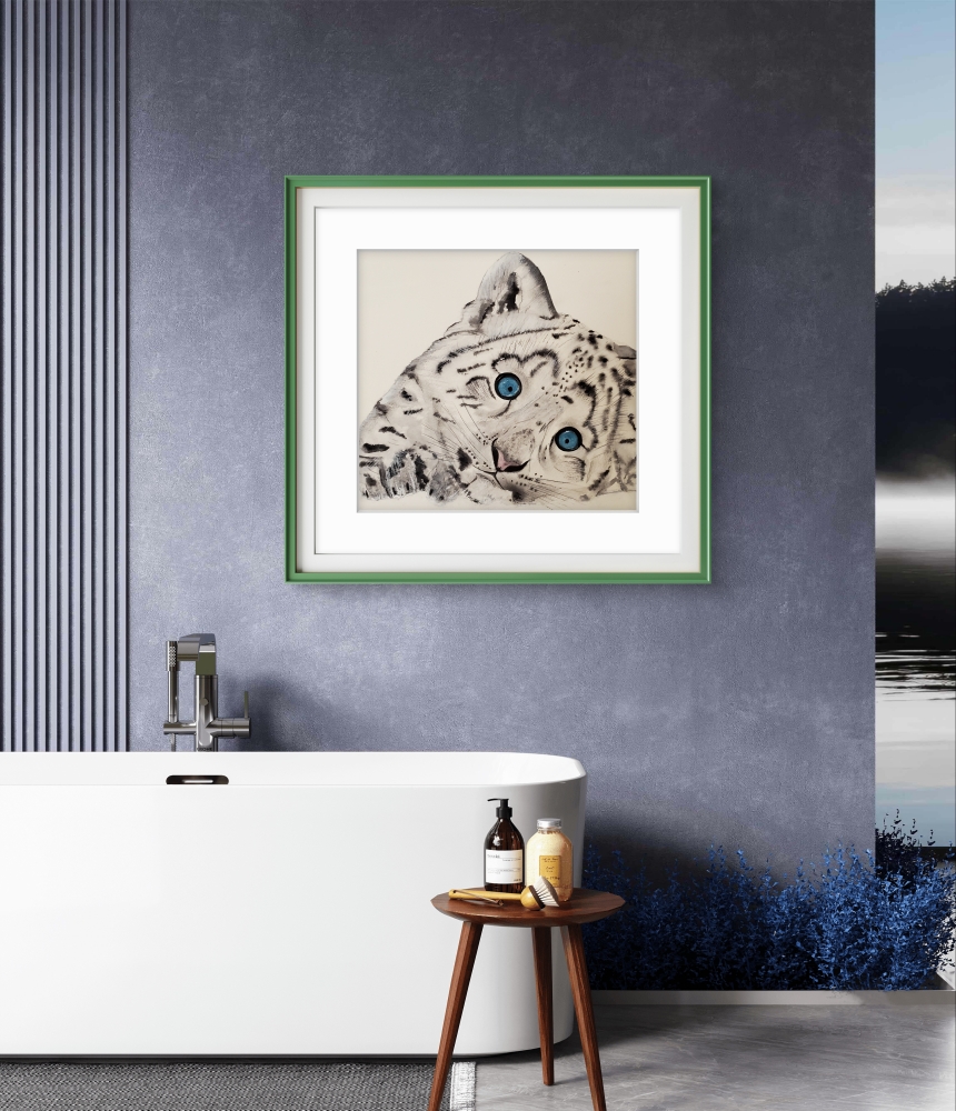 Snow Leopard Cub - Ice and Innocence
