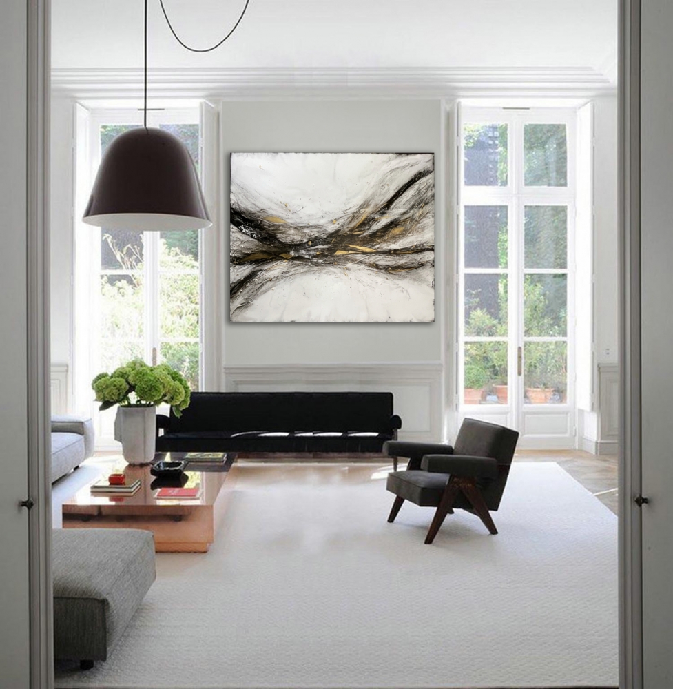 XL Ethereal Gold Abstract