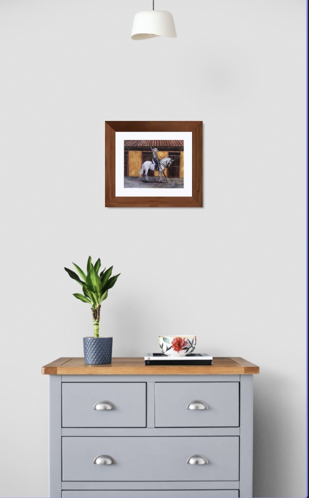 Spanish Horseman at Stable