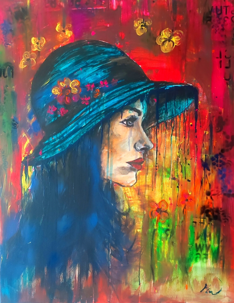 Women with hat
