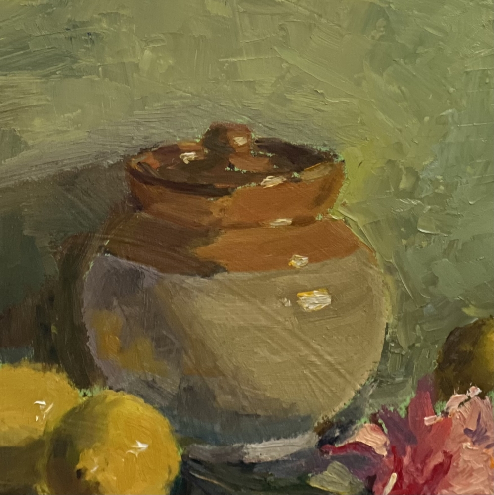 Pink and Yellow - Still Life with lemons