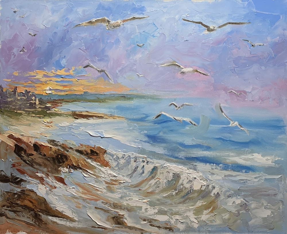 Seagulls Over the Tide