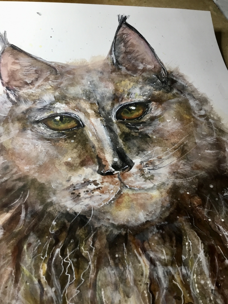 : “Guardian of the Silent Forest” – Original Watercolor Lynx Portrait (A4)