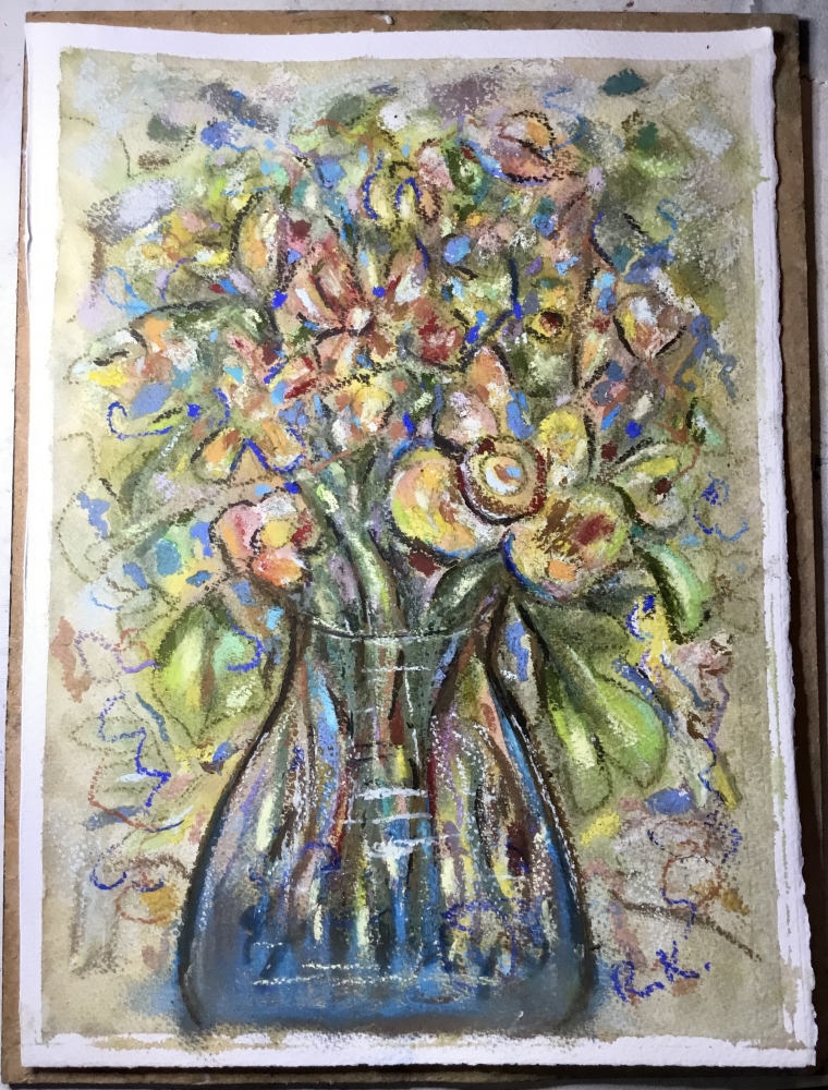 “Symphony of Blossoms” – Original Mixed Media Floral Painting