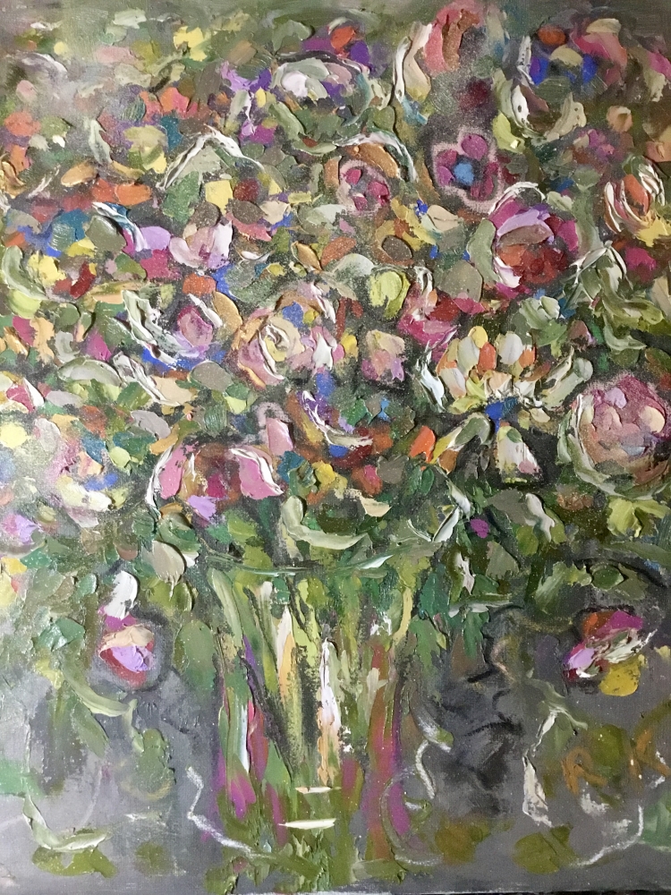 Golden Garden” – Original Oil Painting on Canvas