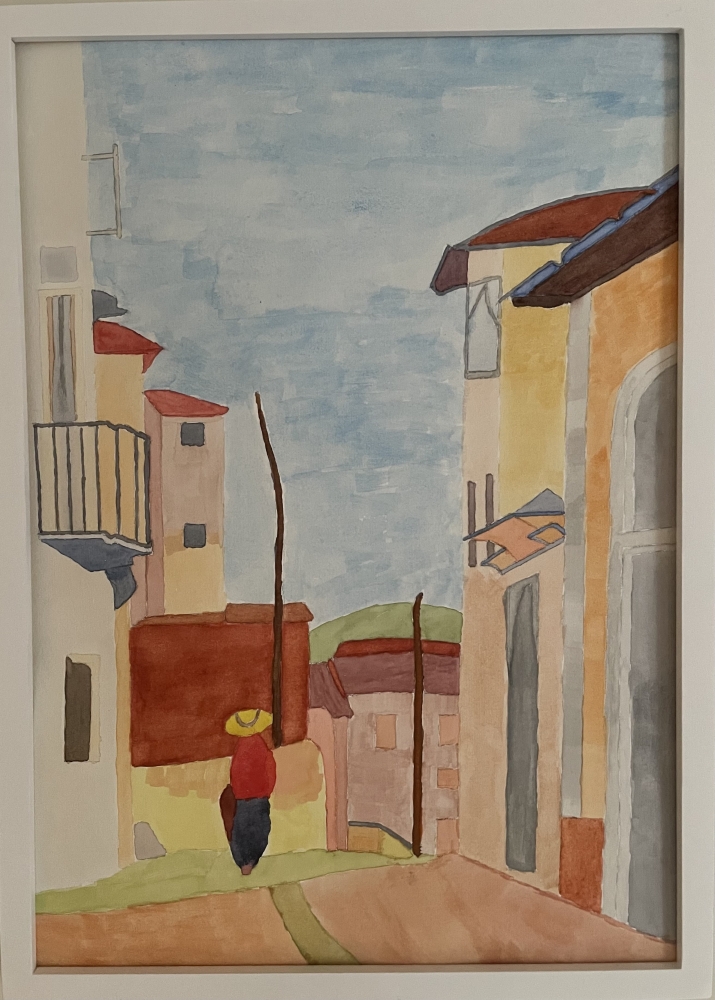 The Lone Woman Walking Down the Hill