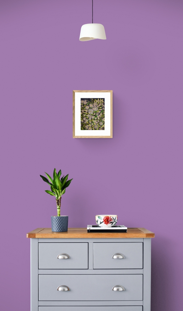 Purple Daisies watercolour painting 