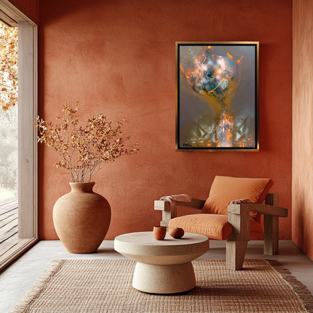 Autumn Vessel with Flowers of Dusk