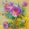 Peonies and White Butterflies
