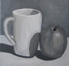 Mug and apple