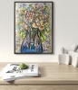 “Symphony of Blossoms” – Original Mixed Media Floral Painting