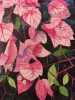 Pink Bougainvillea blossom watercolour painting 