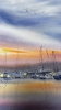 Evening harbor in Valencia
