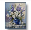 Summer Bouquet in Cobalt Vase