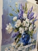 Summer Bouquet in Cobalt Vase