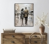 Love couple, shared path.