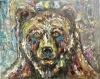 Spirit of the Wild – Expressive Bear Portrait in Impasto Oil