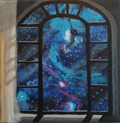 Galaxy through the Window