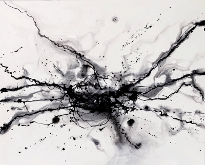  Large Black and white Nebula Abstract 1