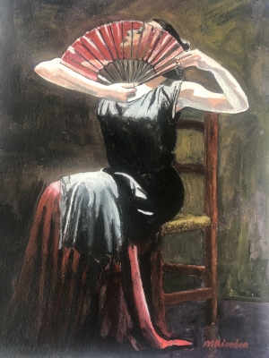Spanish Lady with Fan
