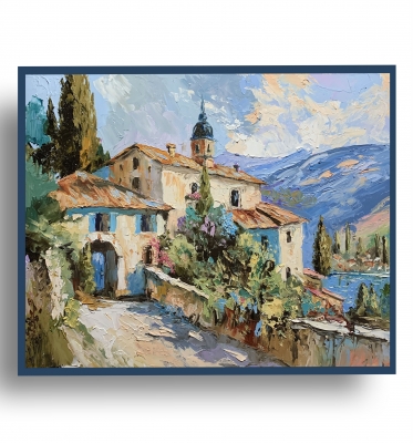 Tuscan villa on the lake.