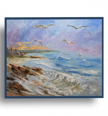 Seagulls Over the Tide