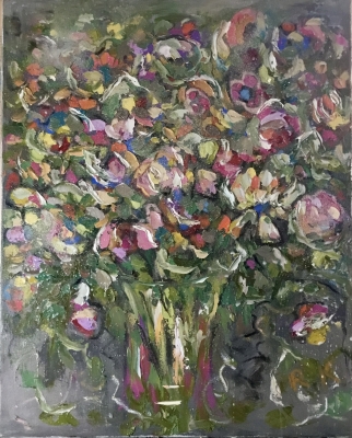 Golden Garden” – Original Oil Painting on Canvas