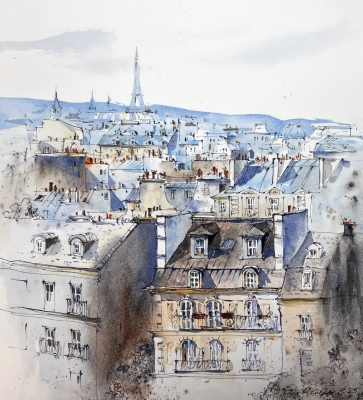 Blue hour of Paris