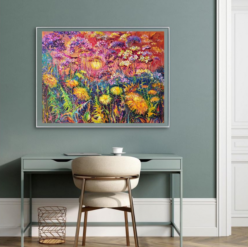 Dandelion and sunset magic