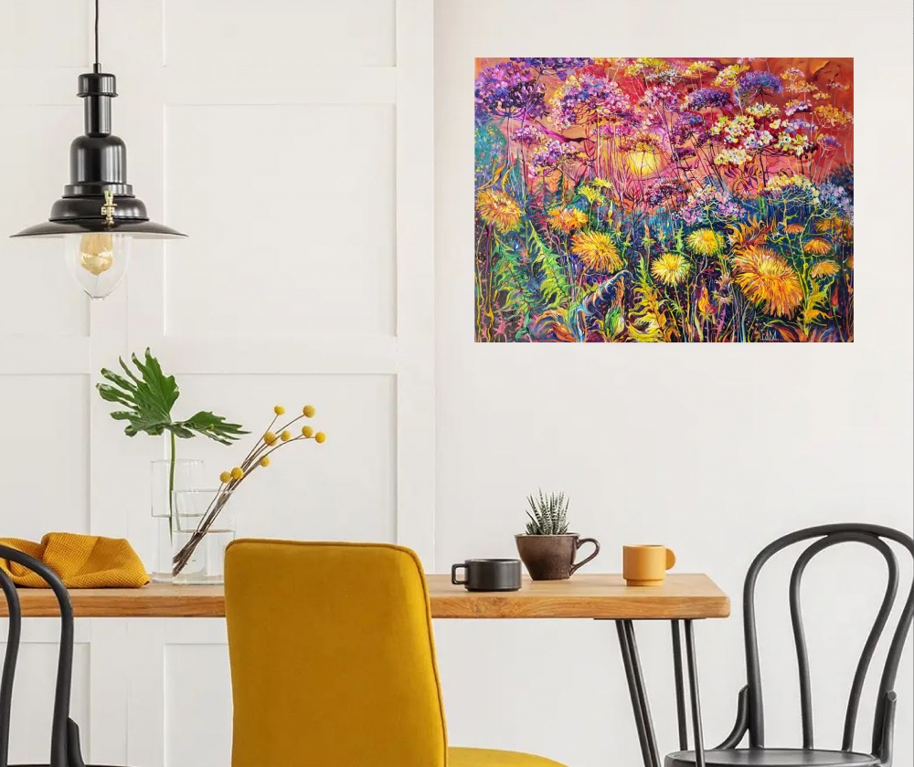 Dandelion and sunset magic