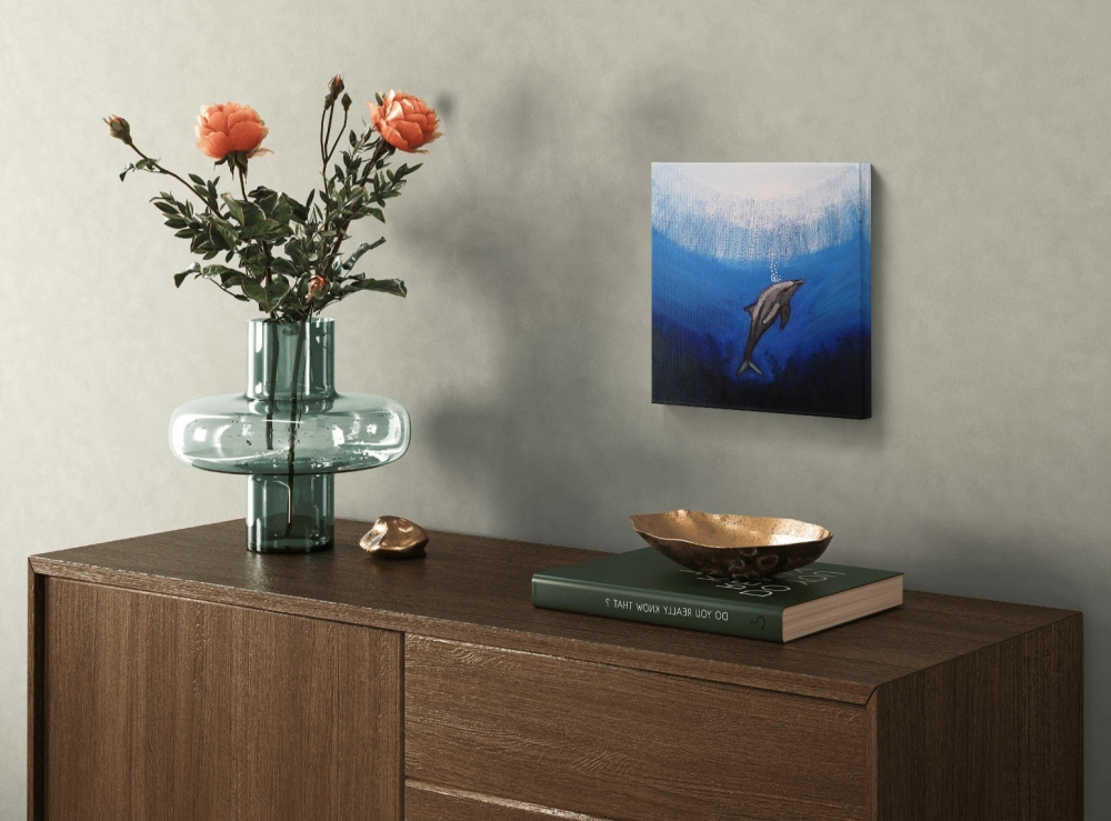 Dolphin blowing bubbles