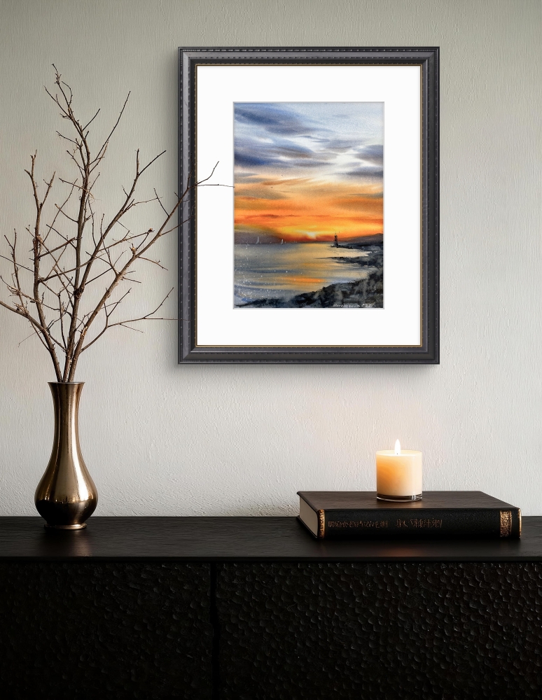 Lighthouse at sunset #2