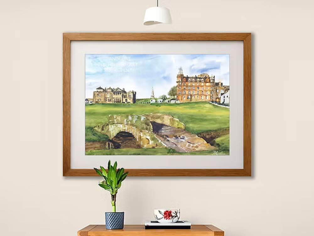 St Andrews 150th Open Golf - Signed Limited Edition Giclee Framed Print 70cmx50cm