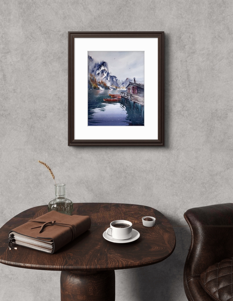 Boats on Lake Braies, Italy