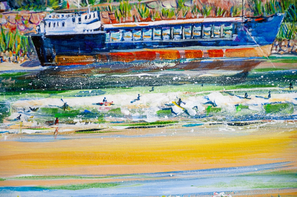 The Severn Bore at Arlingham Passage. Diptych