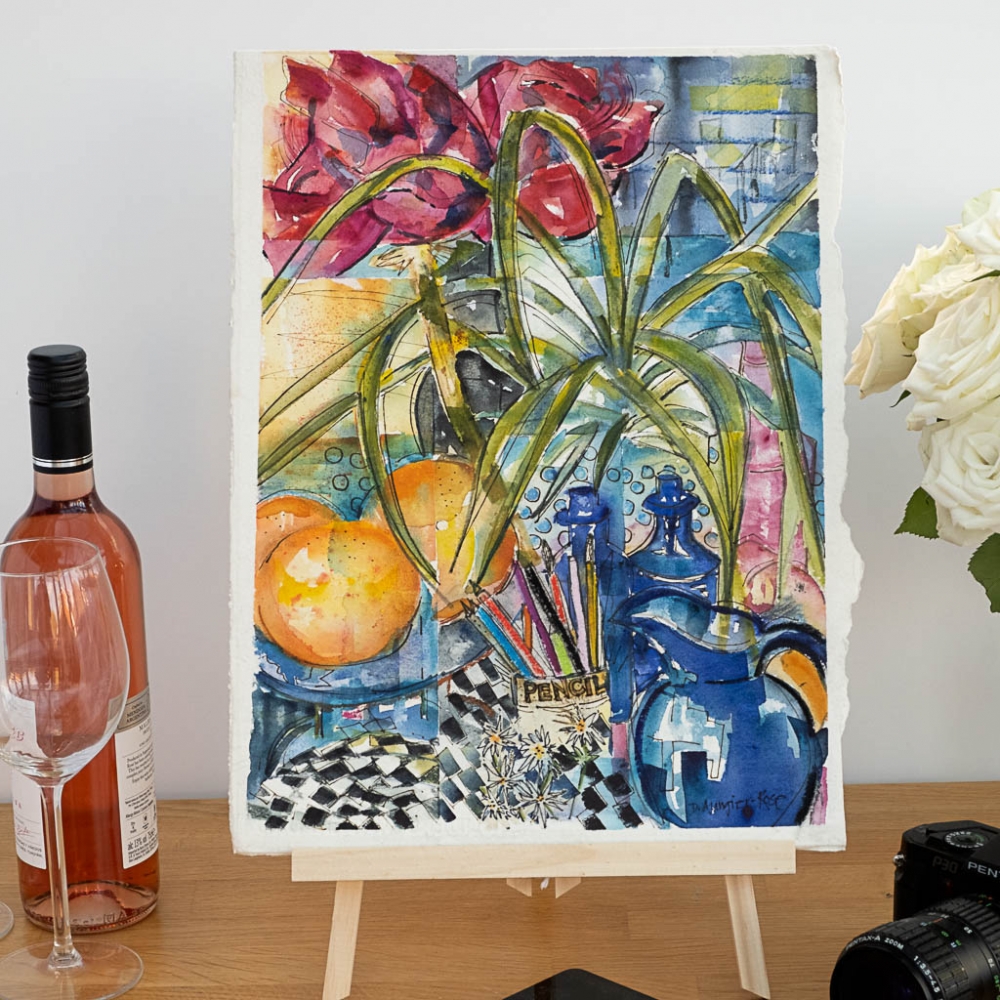 Still Life With Amaryllis and my Pencil Pot