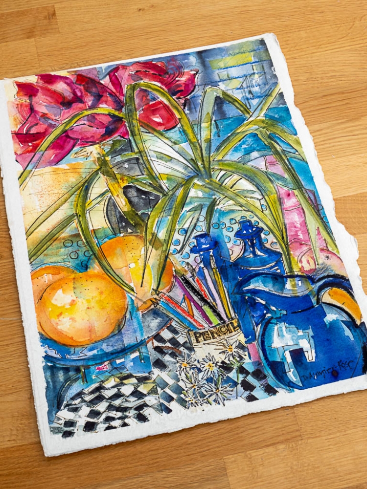 Still Life With Amaryllis and my Pencil Pot