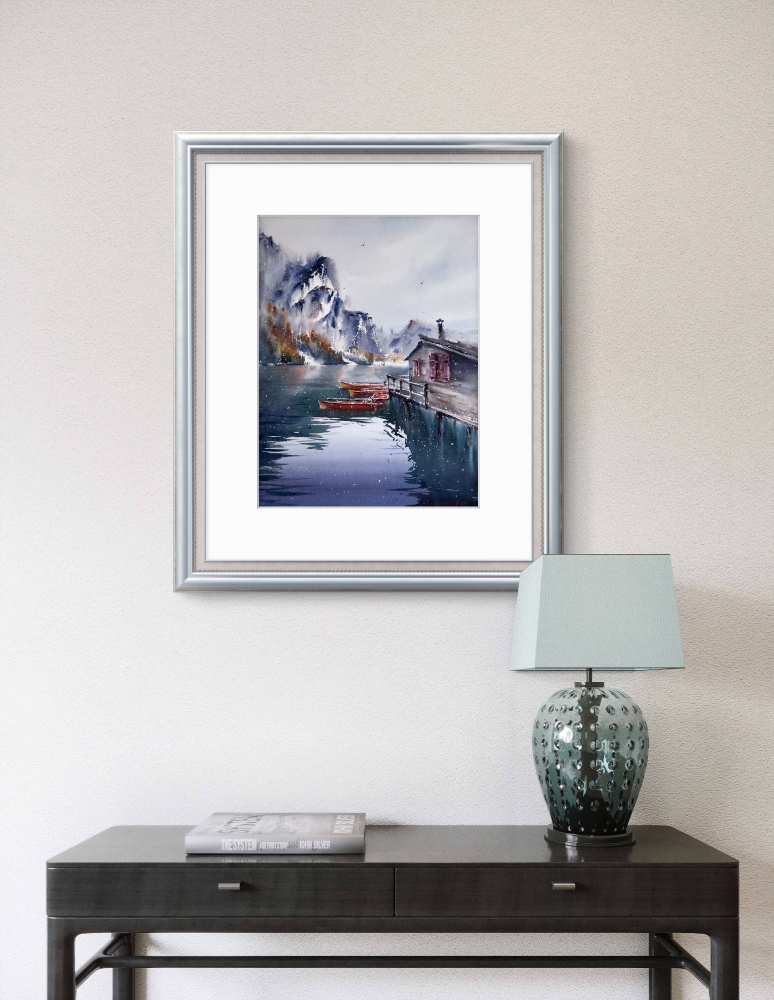 Boats on Lake Braies, Italy