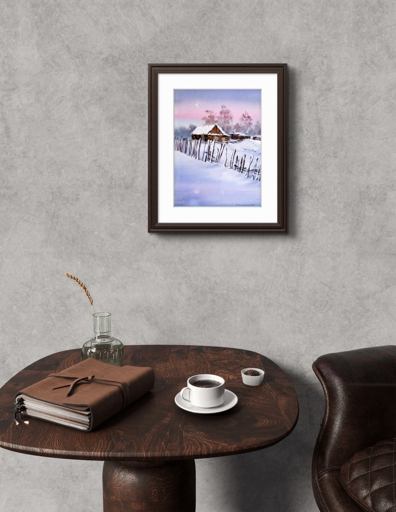 Winter morning. Village #3