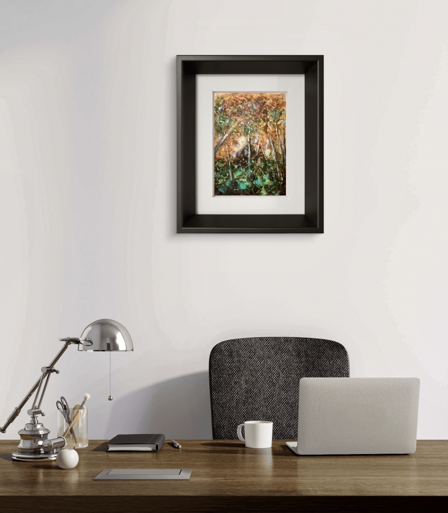 Golden Canopy – Original Autumn Landscape Watercolor