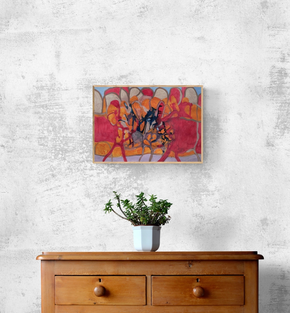 Composition in Red and Orange